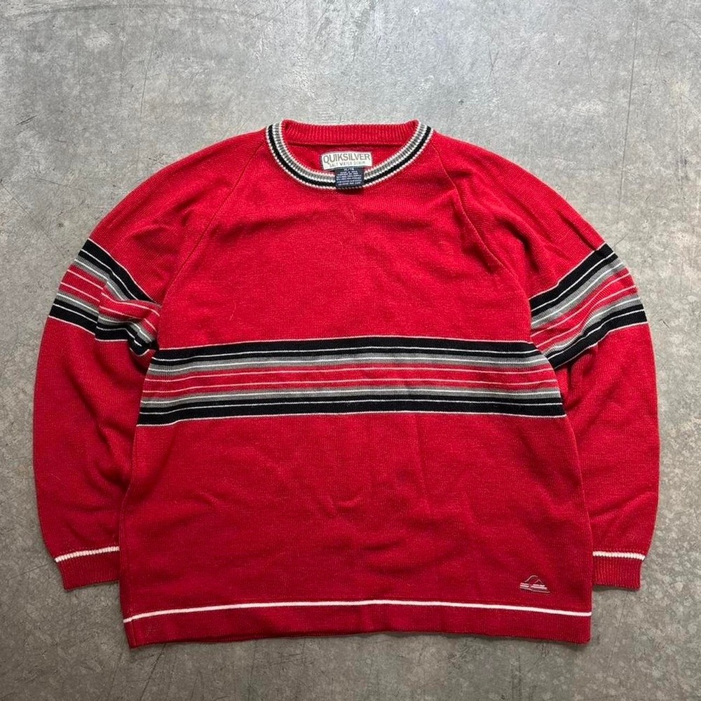 Vintage Quiksilver Saltwater Striped Sweater Size XL